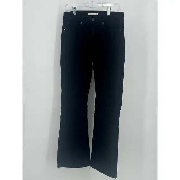 Levi’s Women’s 30 Curvy Bootcut Jeans Black Mid Rise Stretch Flare Denim Classic - Picture 1 of 11